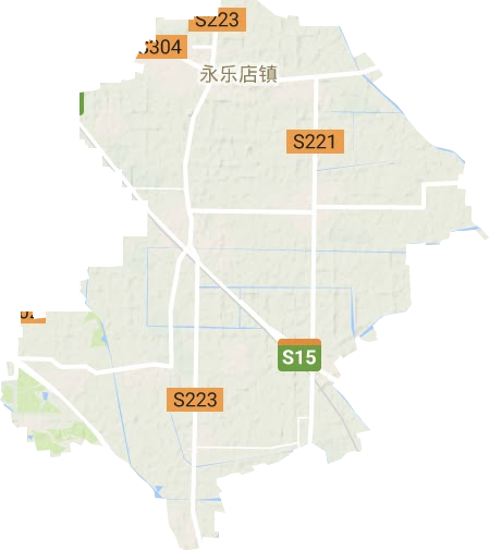 永乐店镇地形地图