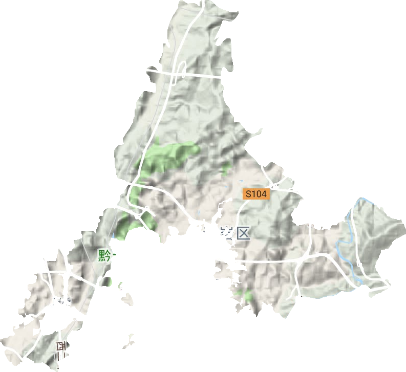黔灵镇地形地图