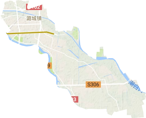 潞城镇地形地图