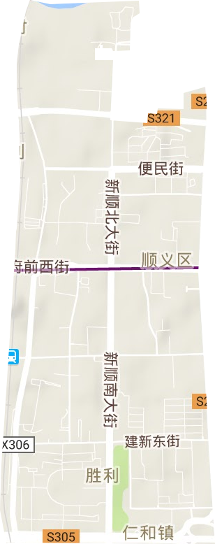 胜利街道地形地图