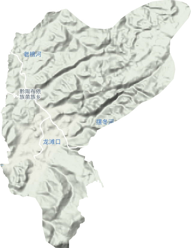 黔陶布依族苗族乡地形地图