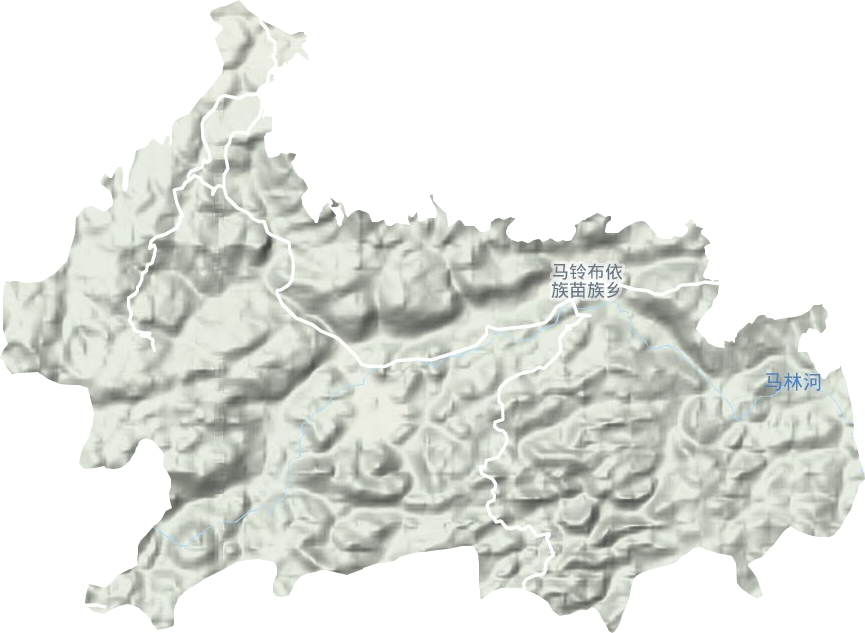 马铃布依族苗族乡地形地图