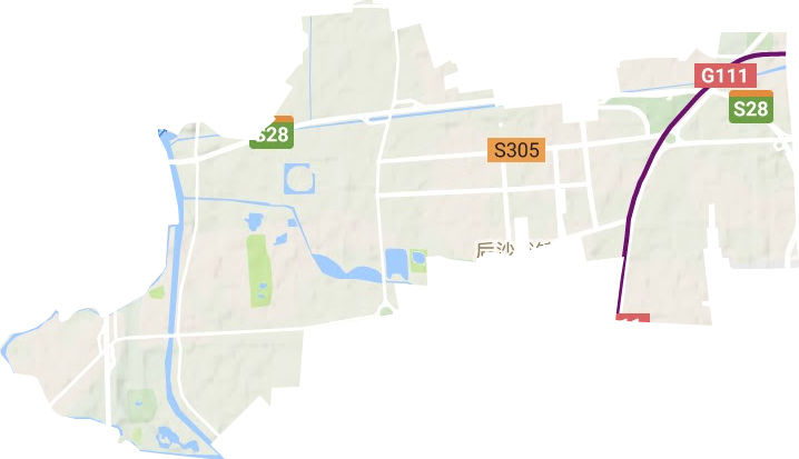 后沙峪地区办事处地形地图