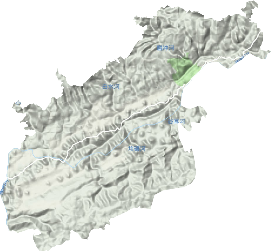下坝镇地形地图