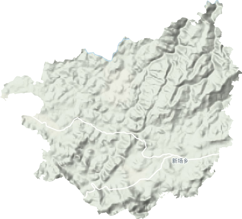 新场镇地形地图