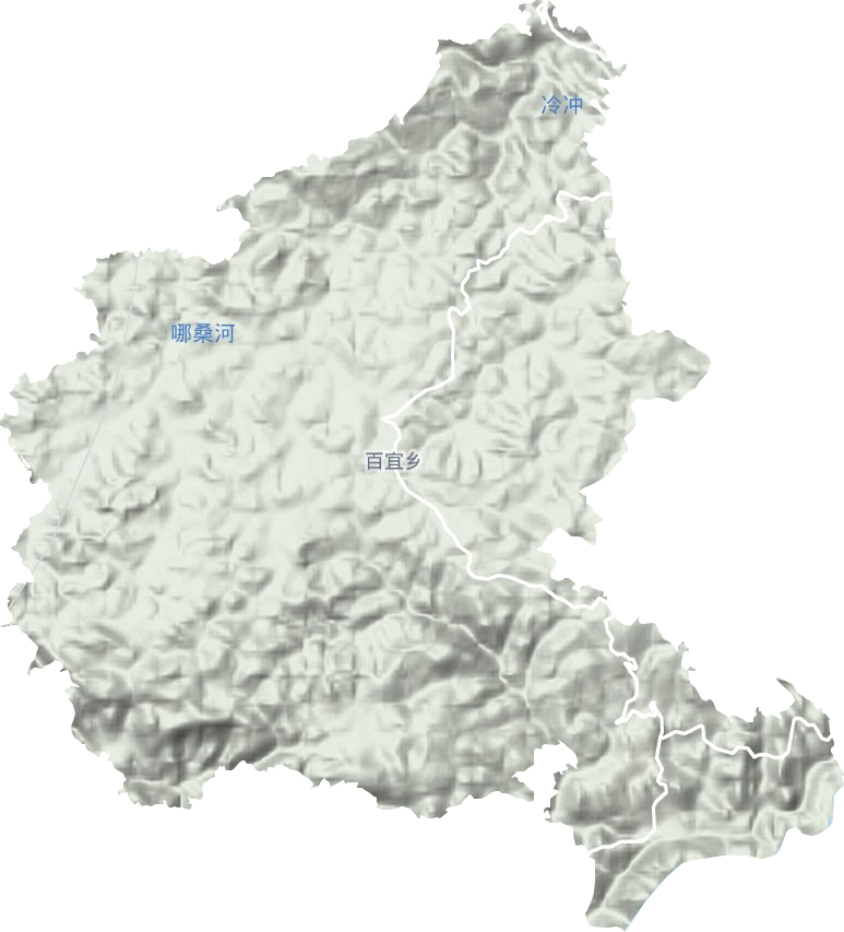 百宜镇地形地图