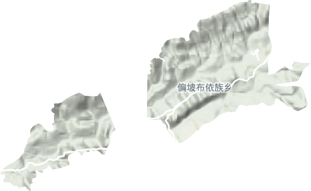 偏坡布依族乡地形地图