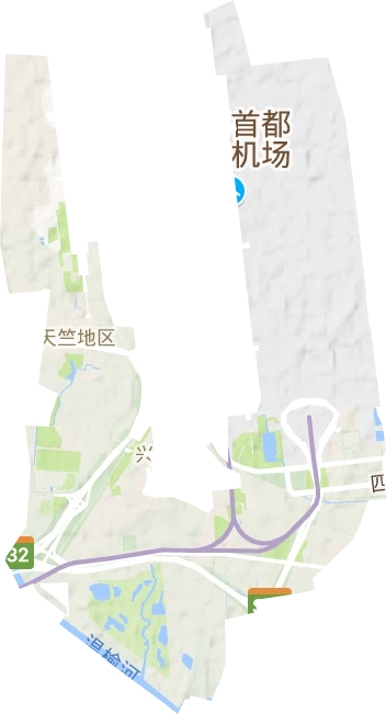 天竺地区办事处地形地图