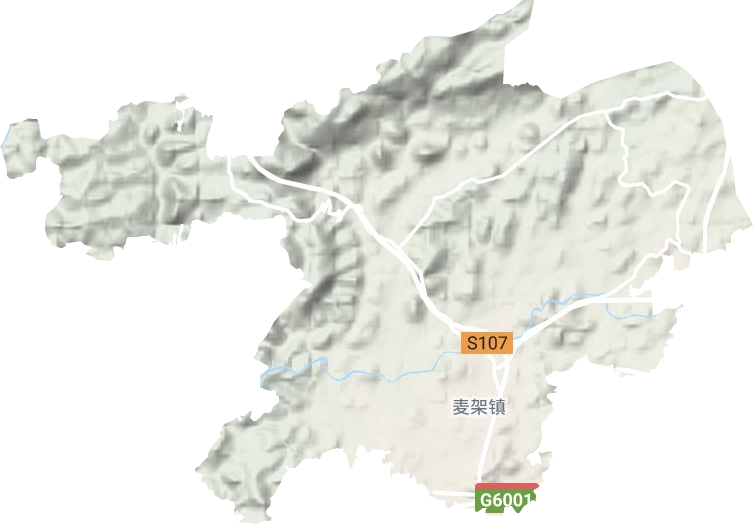 麦架镇地形地图
