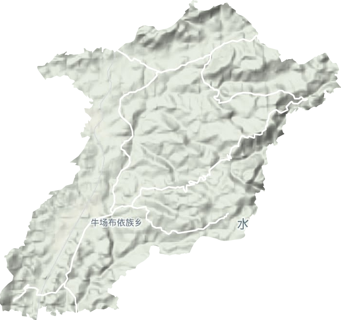 牛场布依族乡地形地图