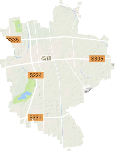 杨镇地区办事处地形地图