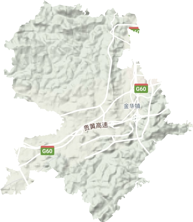 金华镇地形地图
