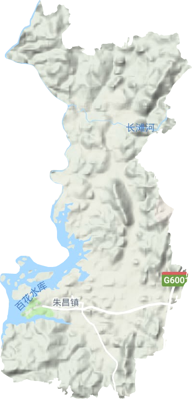 朱昌镇地形地图