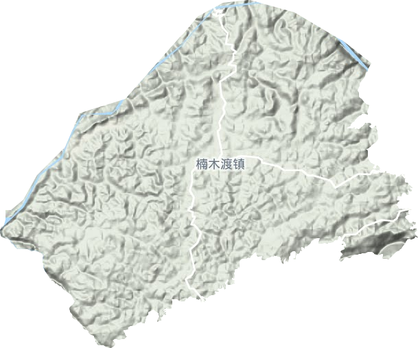 楠木渡镇地形地图