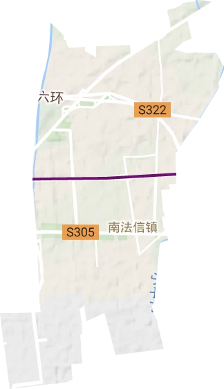 南法信地区办事处地形地图