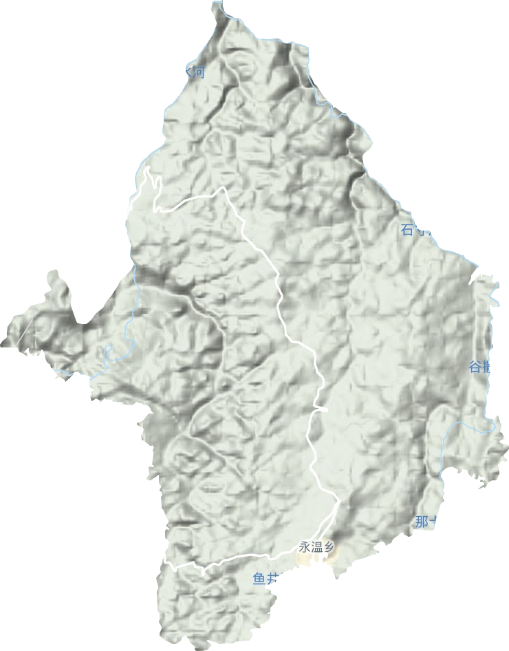 永温镇地形地图