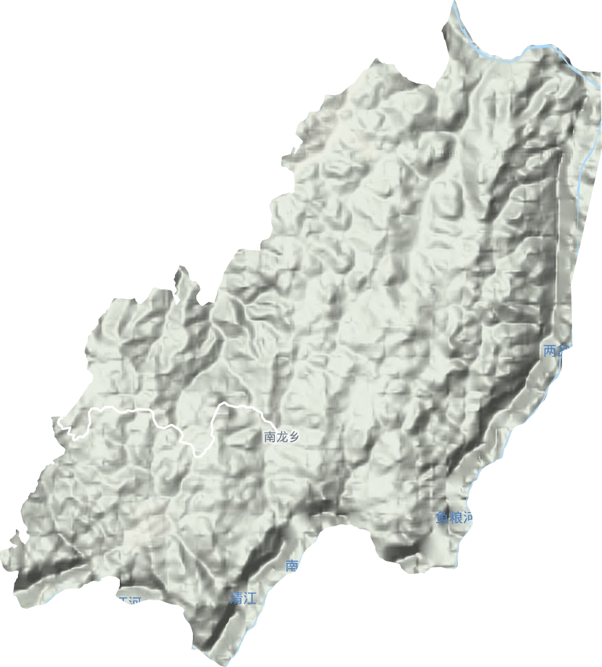 南龙乡地形地图