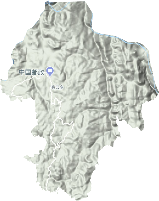 毛云乡地形地图