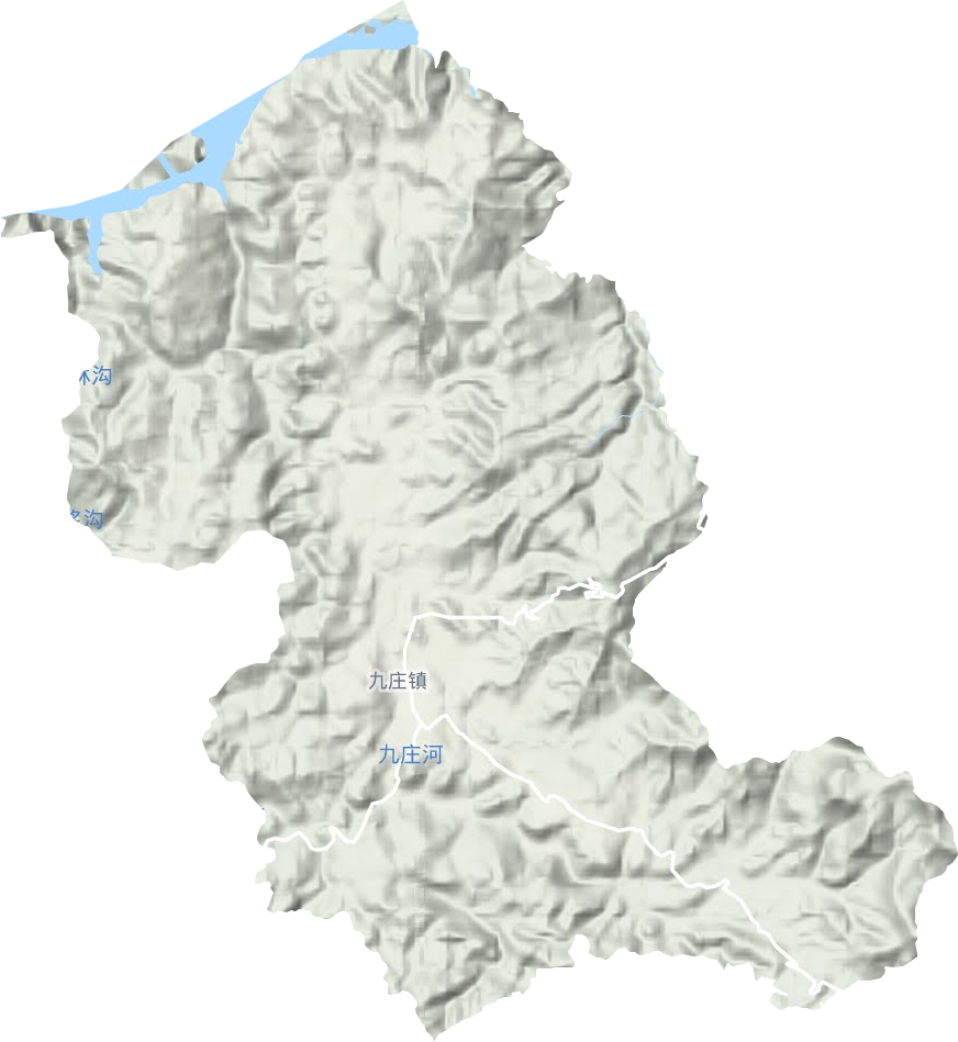 九庄镇地形地图