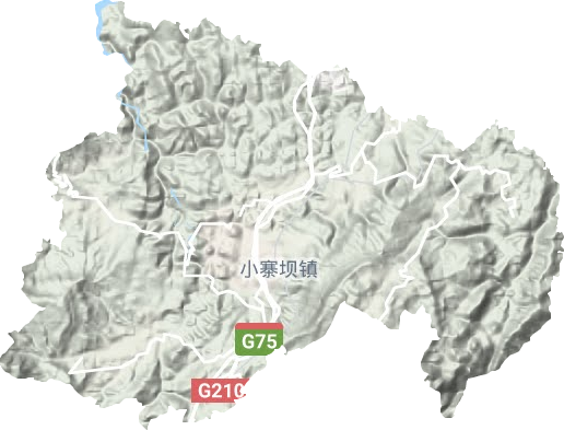 小寨坝镇地形地图