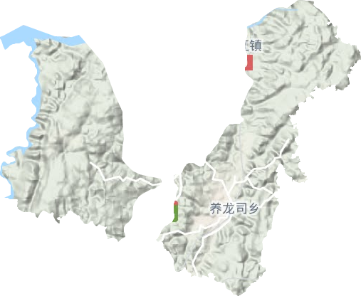 养龙司镇地形地图