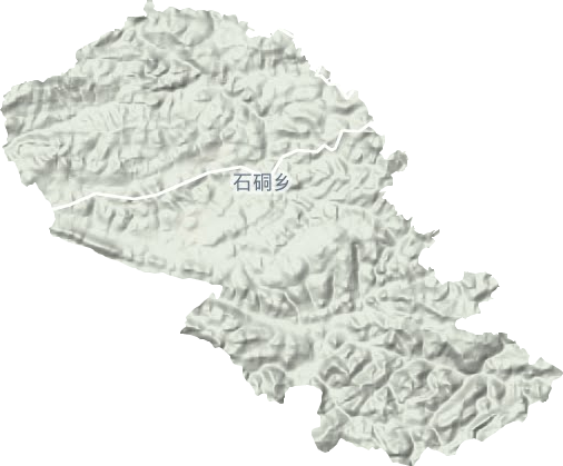 石硐镇地形地图