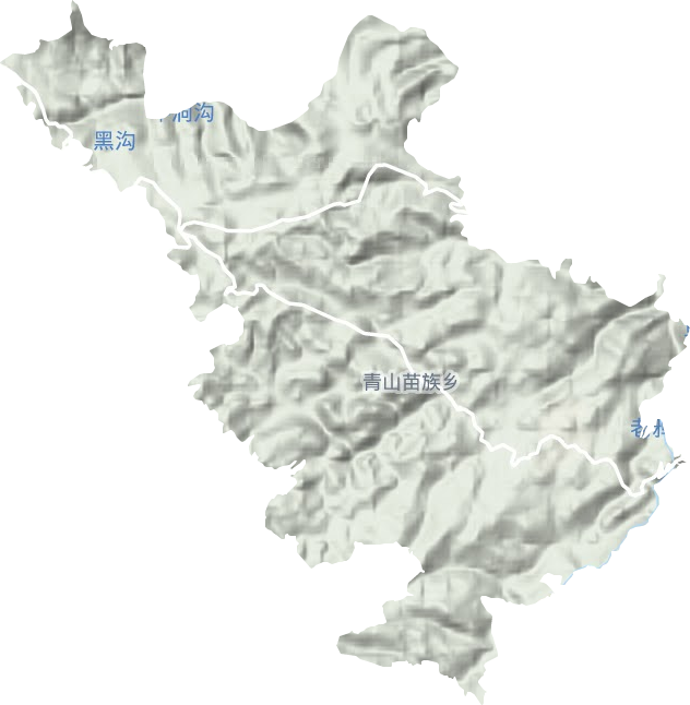 青山苗族乡地形地图
