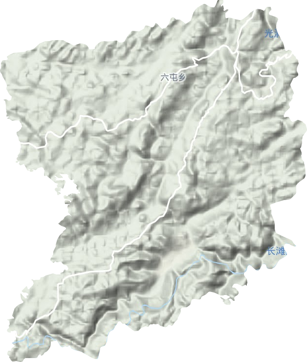 六屯镇地形地图