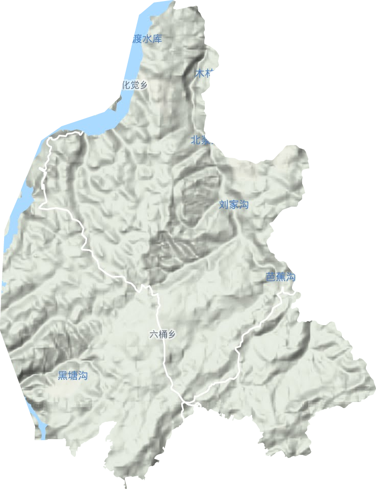六桶镇地形地图