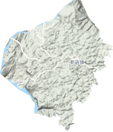 新店镇地形地图