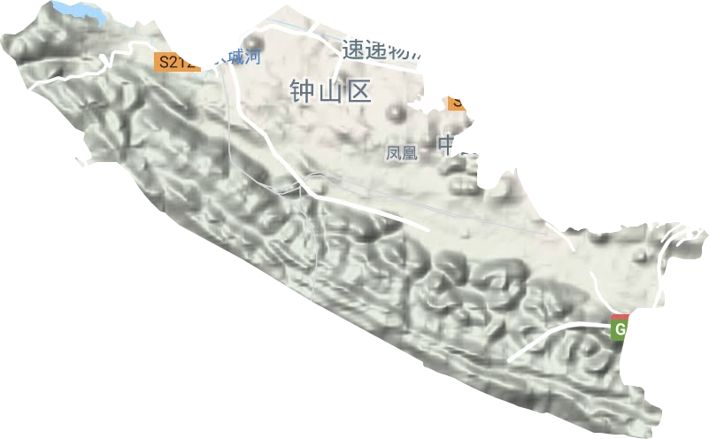 凤凰街道地形地图