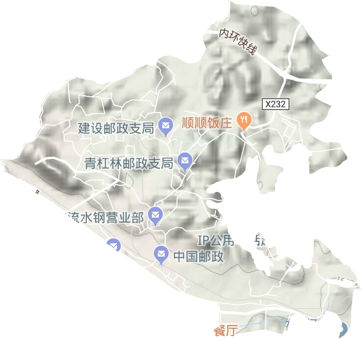 杨柳街道地形地图
