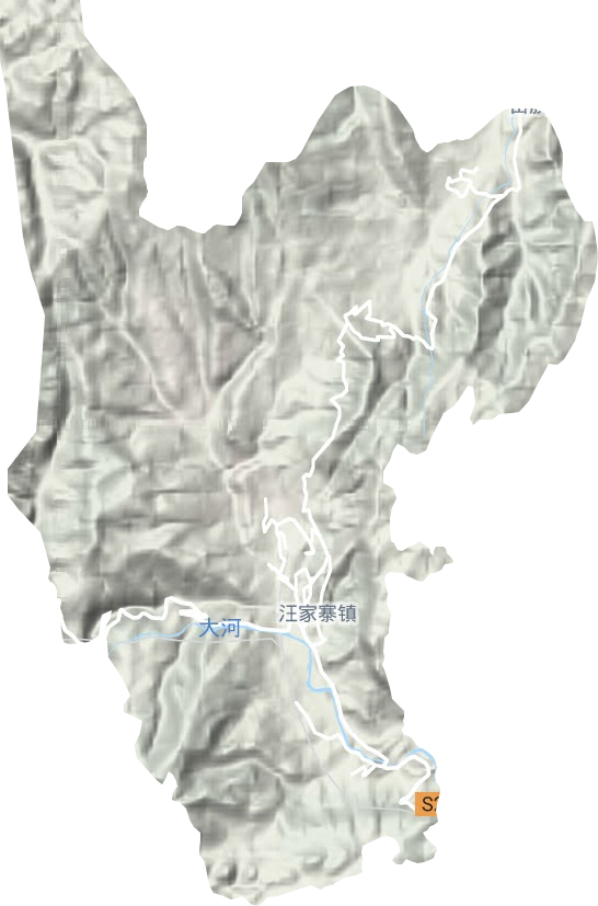 汪家寨镇地形地图