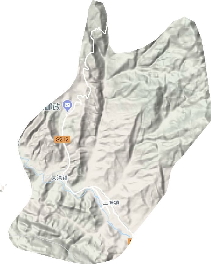 大湾镇地形地图