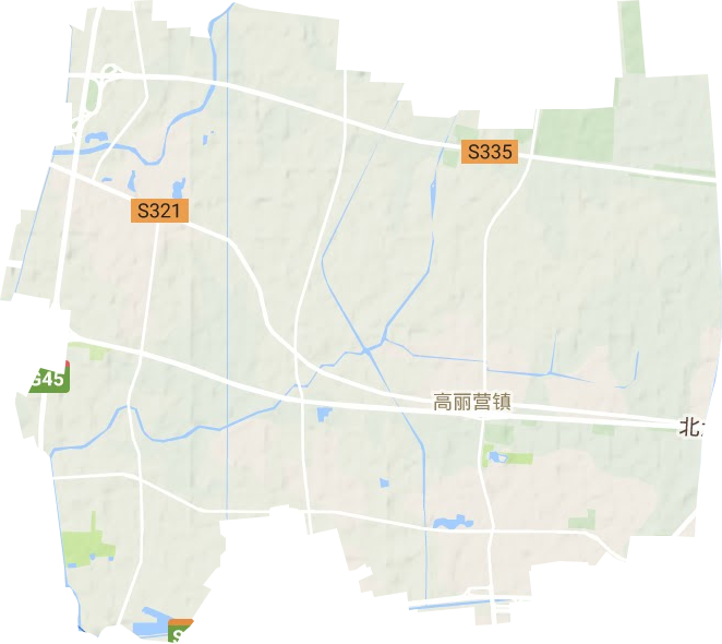 高丽营镇地形地图