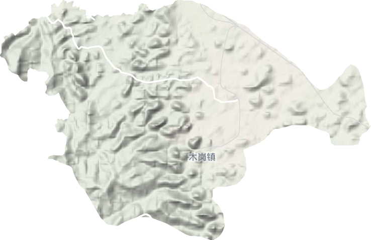 木岗镇地形地图