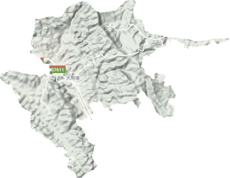 大用镇地形地图