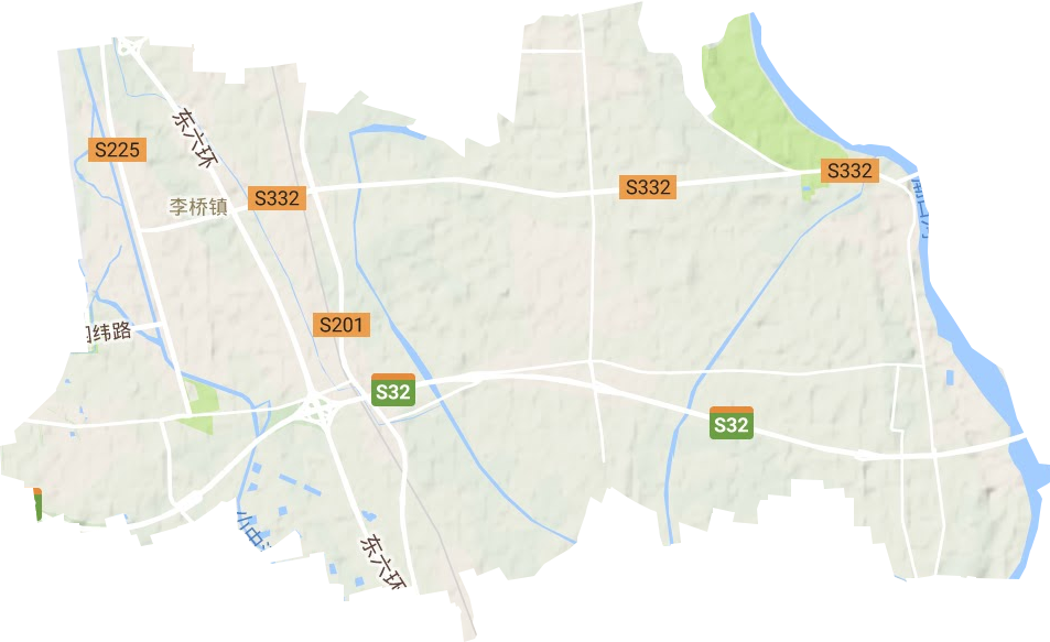 李桥镇地形地图
