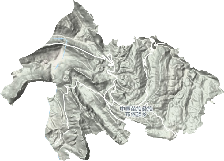 中寨苗族彝族布依族乡地形地图