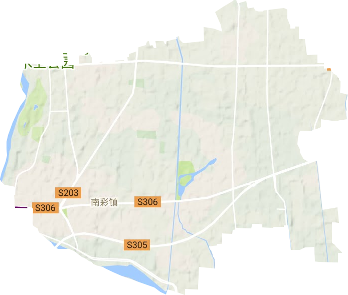 南彩镇地形地图