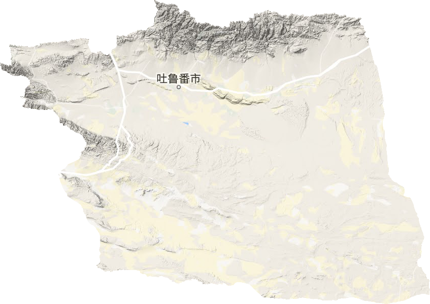 吐鲁番市地形地图