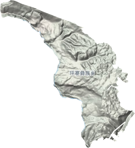 坪寨彝族乡地形地图
