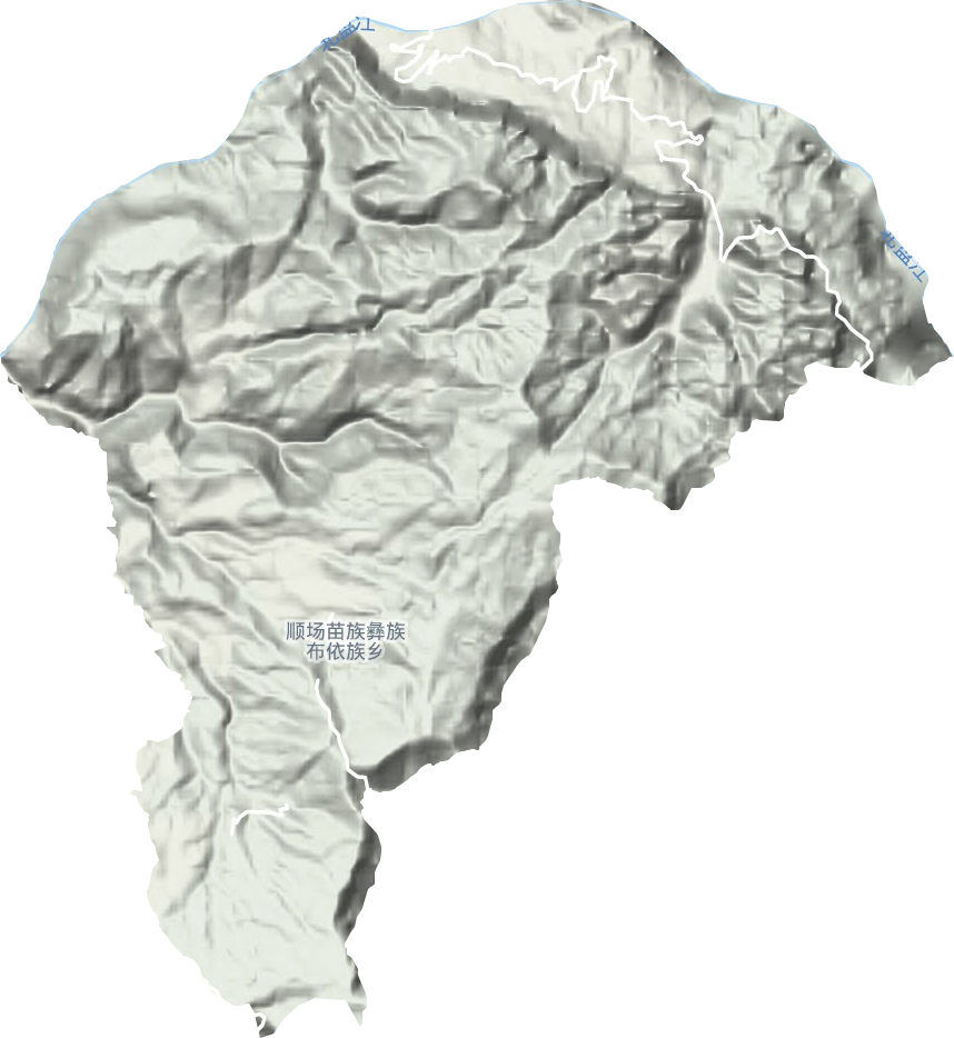 顺场苗族彝族布依族乡地形地图