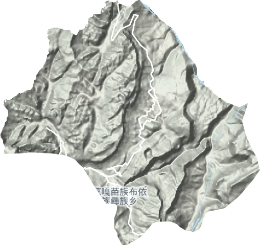 花戛苗族布依族彝族乡地形地图