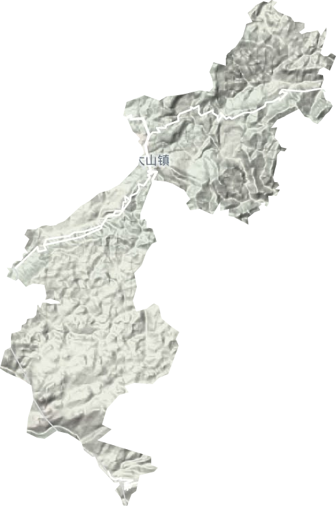 大山镇地形地图
