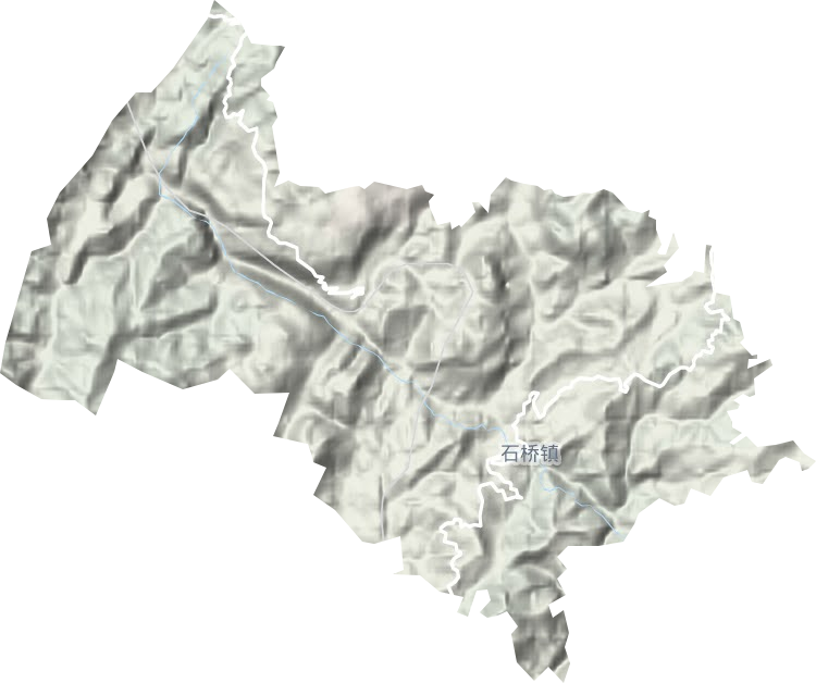 石桥镇地形地图