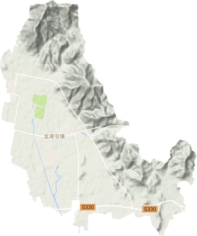 龙湾屯镇地形地图