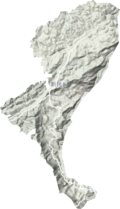 新民镇地形地图