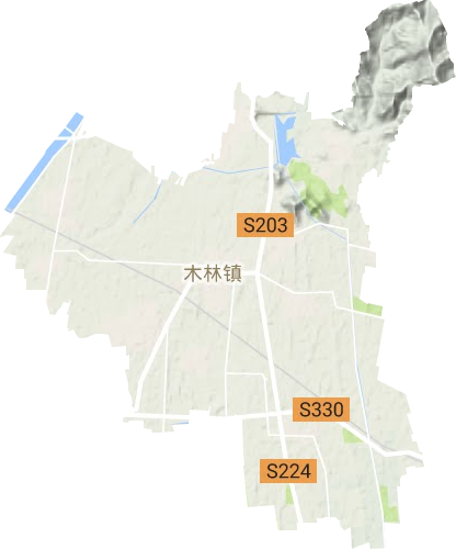 木林镇地形地图