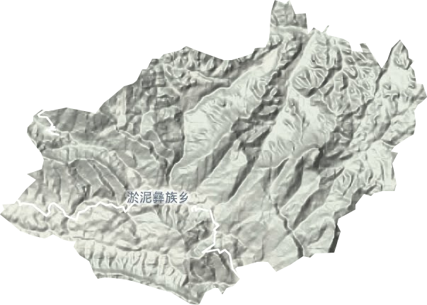 淤泥彝族乡地形地图